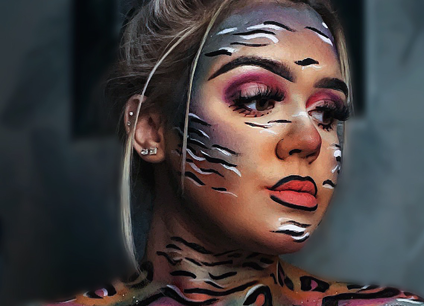 Theatrical & Media Make-up Level 3 students visited by Kryolan for an Avant Garde & Drag focused masterclass