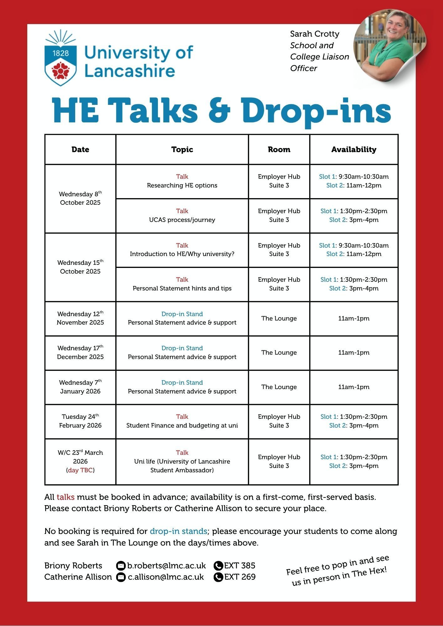 University of Lancashire HE Workshops